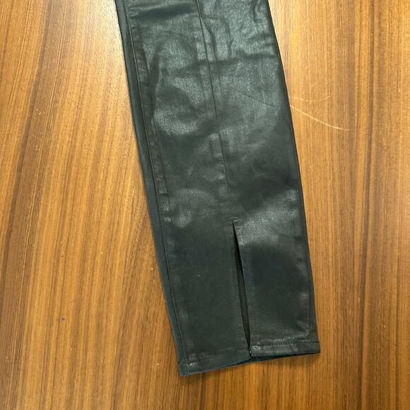 L'AGENCE Green Coated Denim Jyothi jeans, high rise split ankle, REVOLVE, 32 - Picture 10 of 10